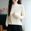Half Turtleneck Knitted Sweater for Women In Autumn and Winter Solid Color Paired with Long-sleeved Pullover Top