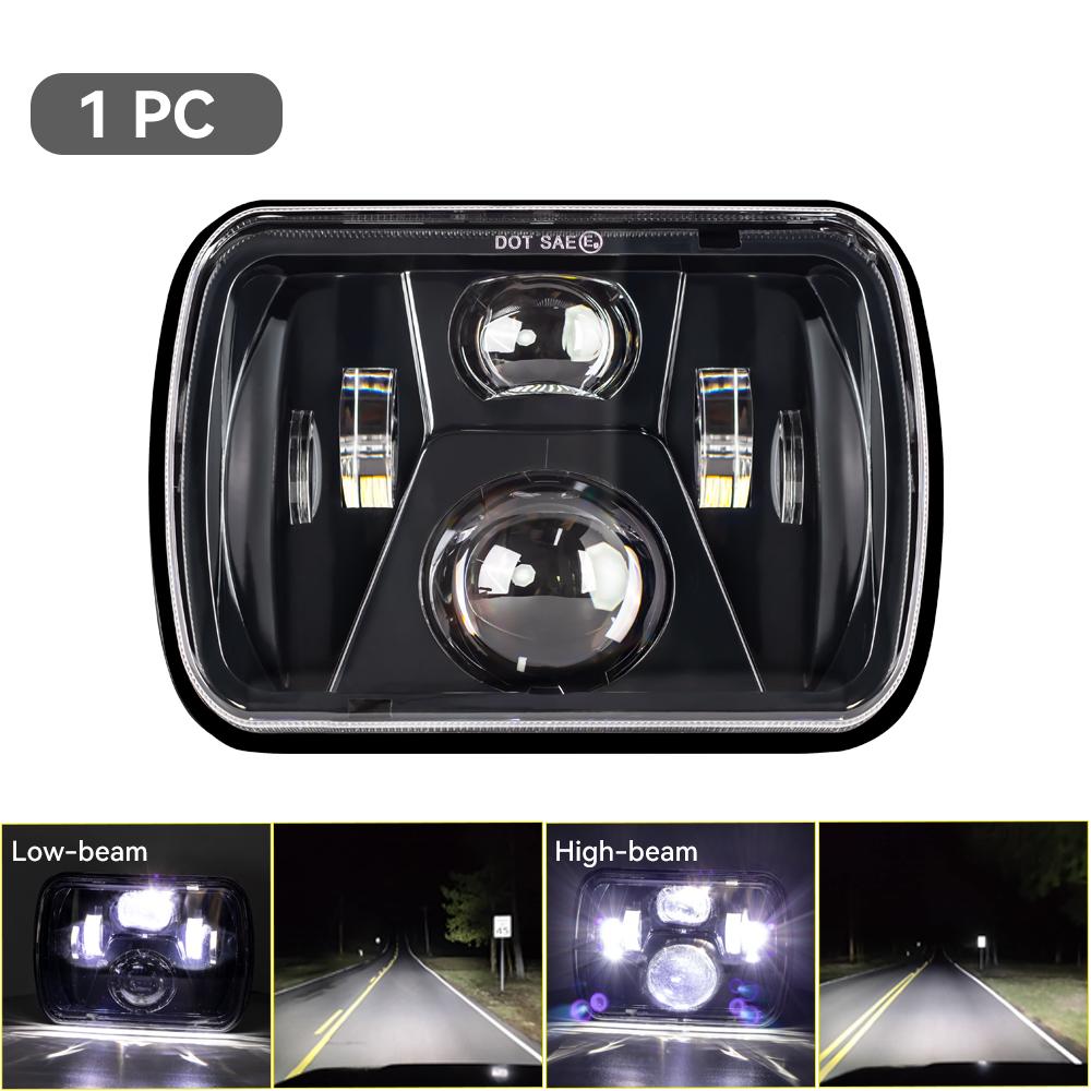 For Cherokee XJ Wrangler YJ Accessories H6054 H5054 H6054LL 6052 6053 Car 110W 5x7 Inch Led Headlights 7x6