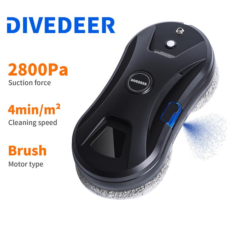 DIVEDEER Fully Automatic Remote Control Glass Cleaning Robot Electric Planning Window Cleaner Smart Window Cleaning Machine EU