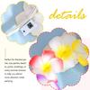 JEAIRTS LED Hawaiian Flower Headband Glowing Plumeria Floral Headpiece Festival Summer Beach Head Band Hawaiin Hair Accessories for Women