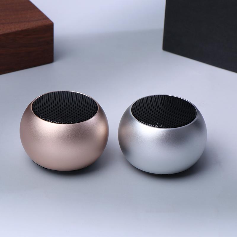 M3 High Quality Bass Mini Led Plating Loud Outdoor Sports Portable Round Small Wireless Speaker For Mobile Phone