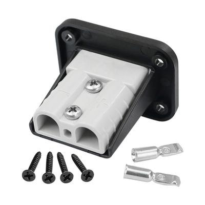 Flush Mount 50A Connector Kit Mounting Bracket Panel Cover Accessories for Caravan Boat Truck for Anderson Plug