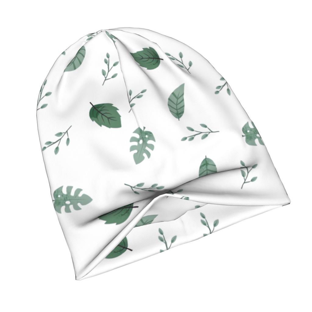 2D Flat Printing Elegant Flat Leaf Pattern Knit Hat with Subtle Fashion Details, Ideal for Adults Seeking Texture And Character In Cold-Season Daily W
