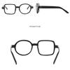 Women's Glasses Anti-Blue Light Fashion Personalized Hip Hop Square and Round Color Matching Plain Glasses Party Street Shooting Stylish Glasses