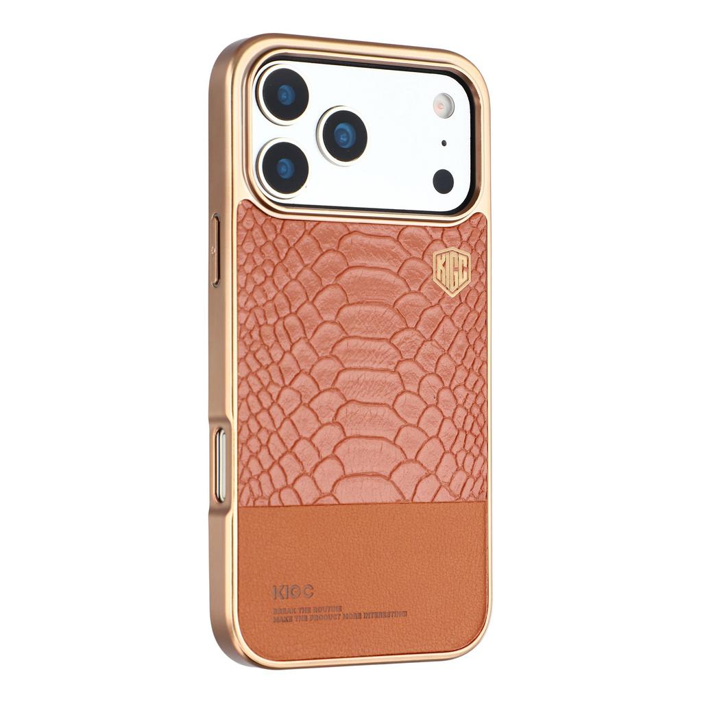 KIGC For iPhone 17 Pro Max Case Compatible with MagSafe Hybrid Phone Cover Crocodile Texture