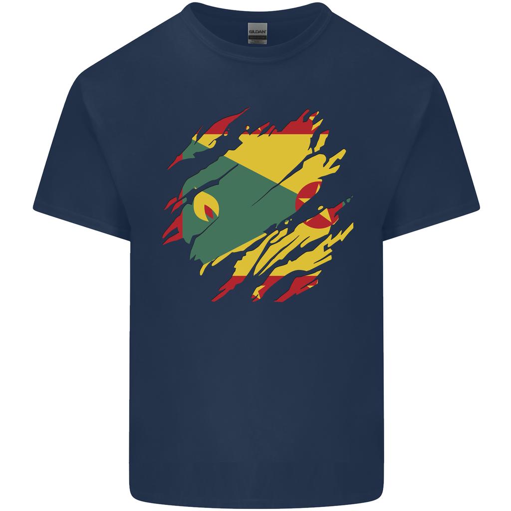 Torn Grenada Flag Grenadians Day Football Unisexs Light Cotton Tshirt