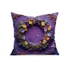 Purple Christmas Decor Cushion Pillowcase Printed Polyester 45x45cm Throw Pillowcover Decorative Sofa Cushion Pillowslip Decor