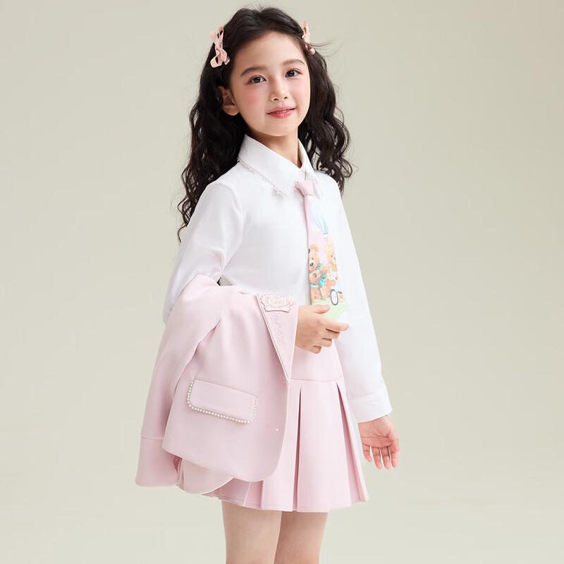Girls' Pure Cotton Peter Pan Collar Lace Shirt