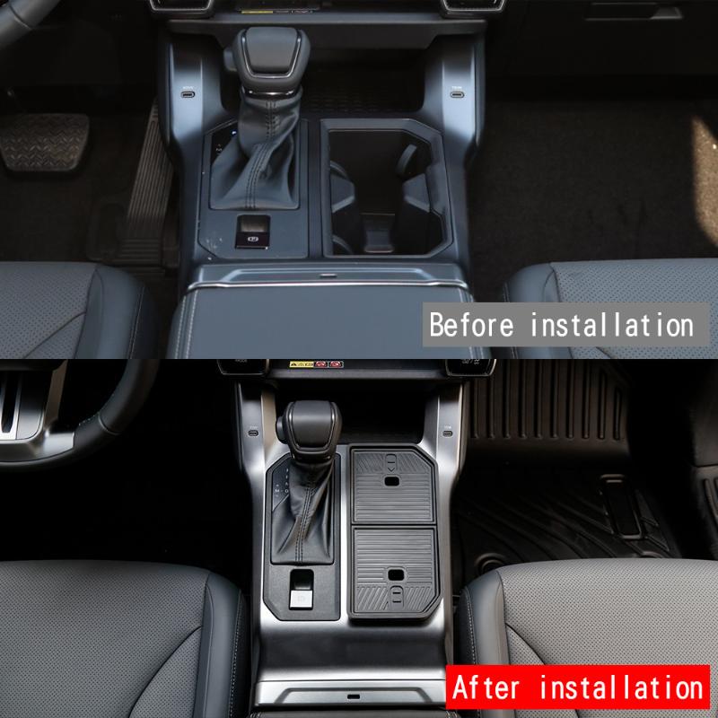 For Toyota Rav4 2026 ABS Black Car Central Control Water Cup Frame Cover Trim Interior Car Accessories LHD