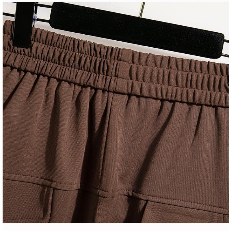 Dimanaf Pantalon Long élastique pour femmes, grande taille, couleur unie, ample, décontracté, sarouel surdimensionné, grande taille 5XL, 2024 KG A, été 200