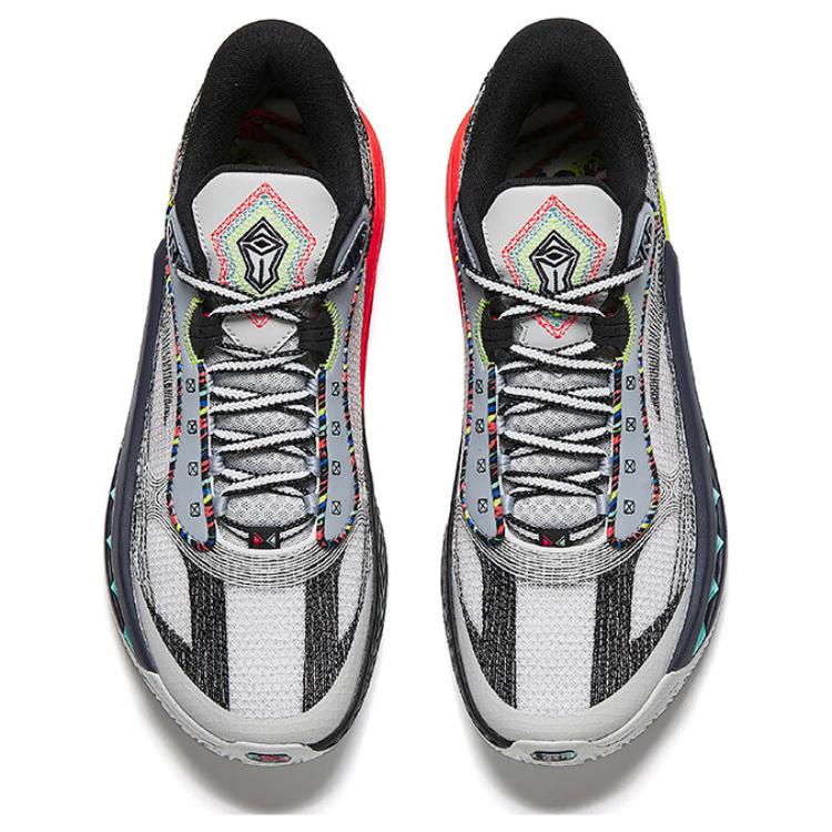 New Anta Tide 6 Cushioning Anti Slip And Wear Resistant Mid Top Basketball Shoes Men's Gray Black 112441106Q-3