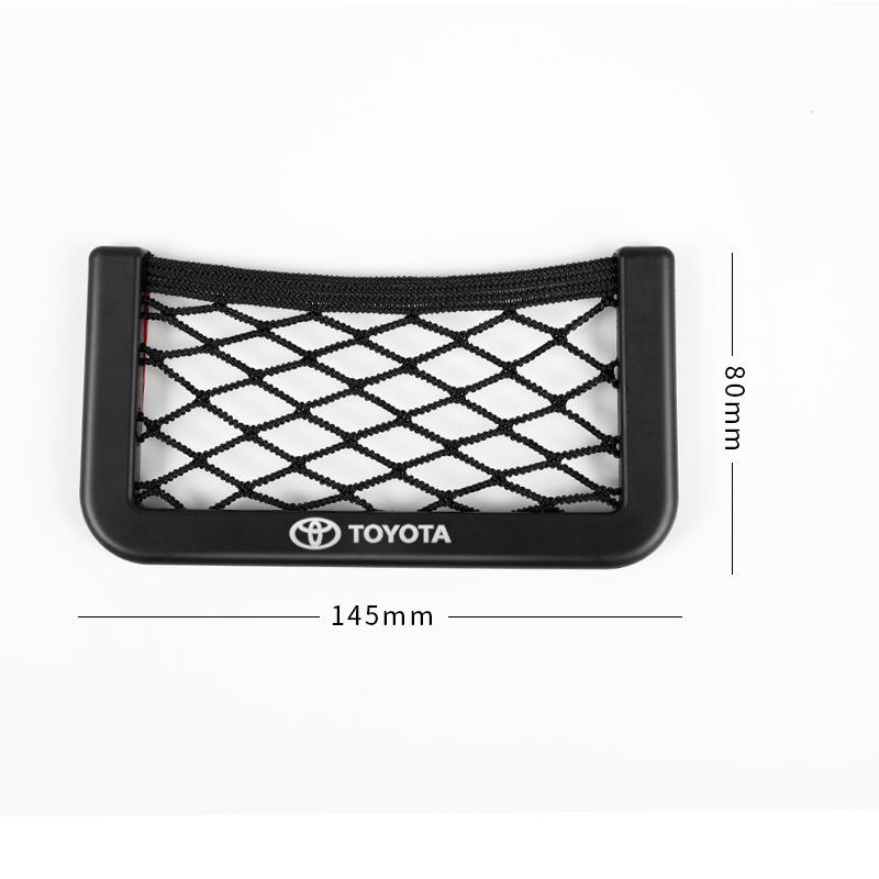 Net Bag Phone Holder Pocket Car sticker for Toyota camry chr Storage Organizer corolla rav4 yaris prius car auto Accessories