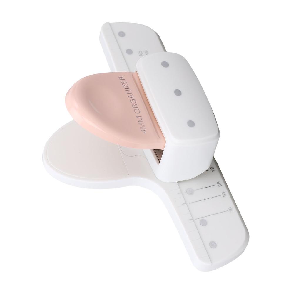 3-hålsslagare 4 mm Ø 19 mm avstånd Lösbladshäften Scrapbookinghålslagare Rosa för A5 A6 A7 A8 A7 Pocket A6 Personal A8