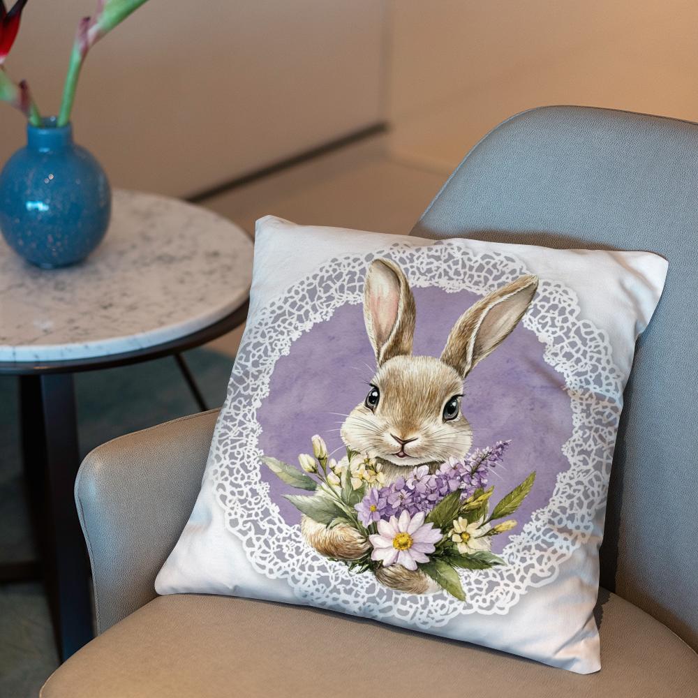 Easter Cushion Cover 2-in-1 Reversible Plush Pillow Cover | Car/Sofa/Bed | Perfect Gift
