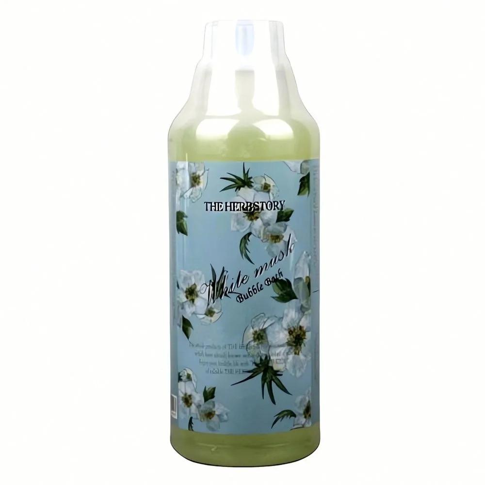 theherbstory Bubble Bath White Musk 1000ml Foaming Bath Body Odor Fragrance Shower Product Cleansing Moisturizing