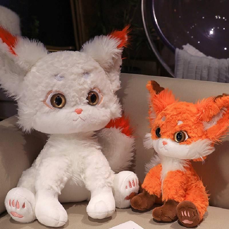 Orange Lagopus Vulpes Plush Toy White Fox Stuffed Doll Animal Decoration Gift