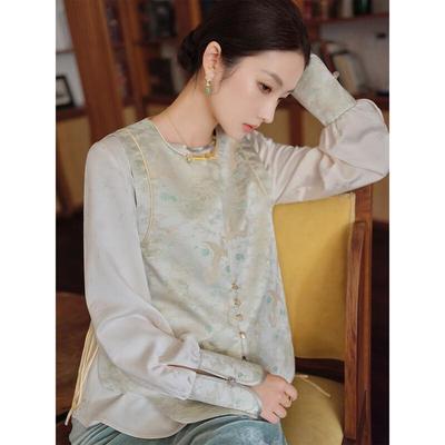 JK&JS Modern Chinese Style Jacquard Vest