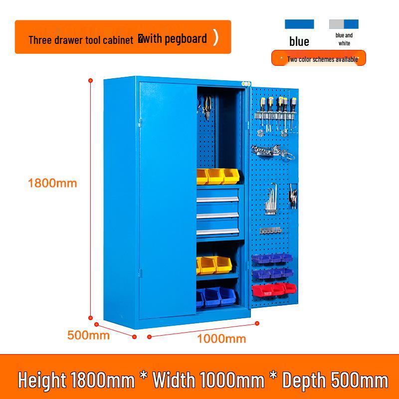 Heavy Duty Double Door Tool Storage Cabinet for Auto Repair Shop