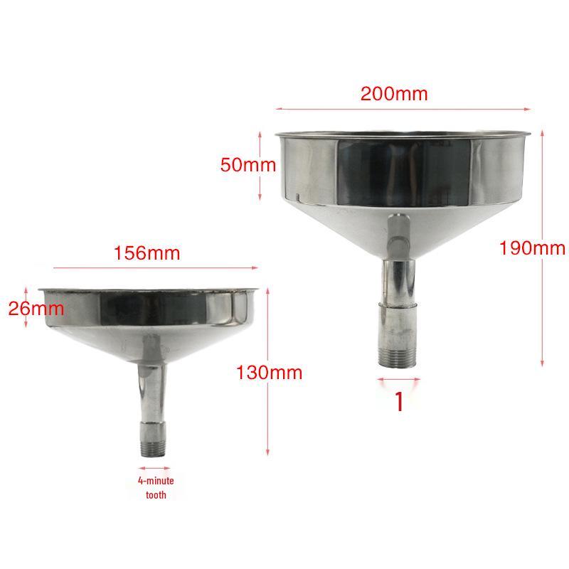 Stainless Steel Threaded Funnel for Glue Filling Machines - Dispensing and Pressure Tank Accessory