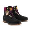 Timberland Heritage 6 Inch Waterproof Boots 'Black Nubuck With Pink' Women's A44KXW
