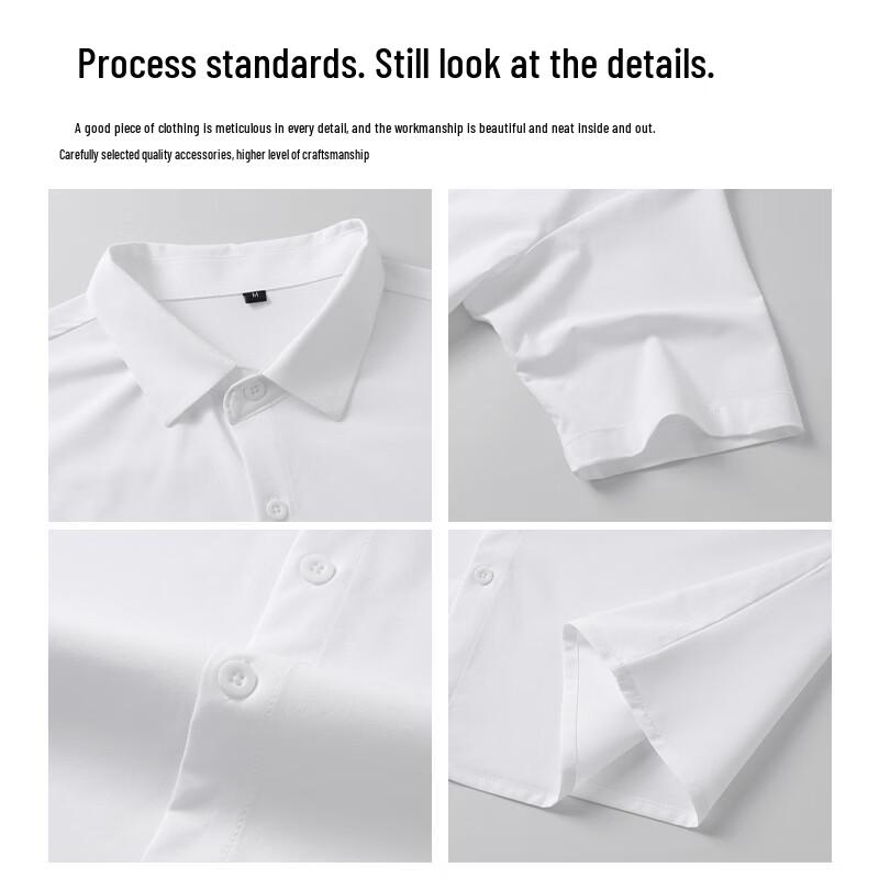 MEDE Men's Ice Silk Short Sleeve Casual Shirt