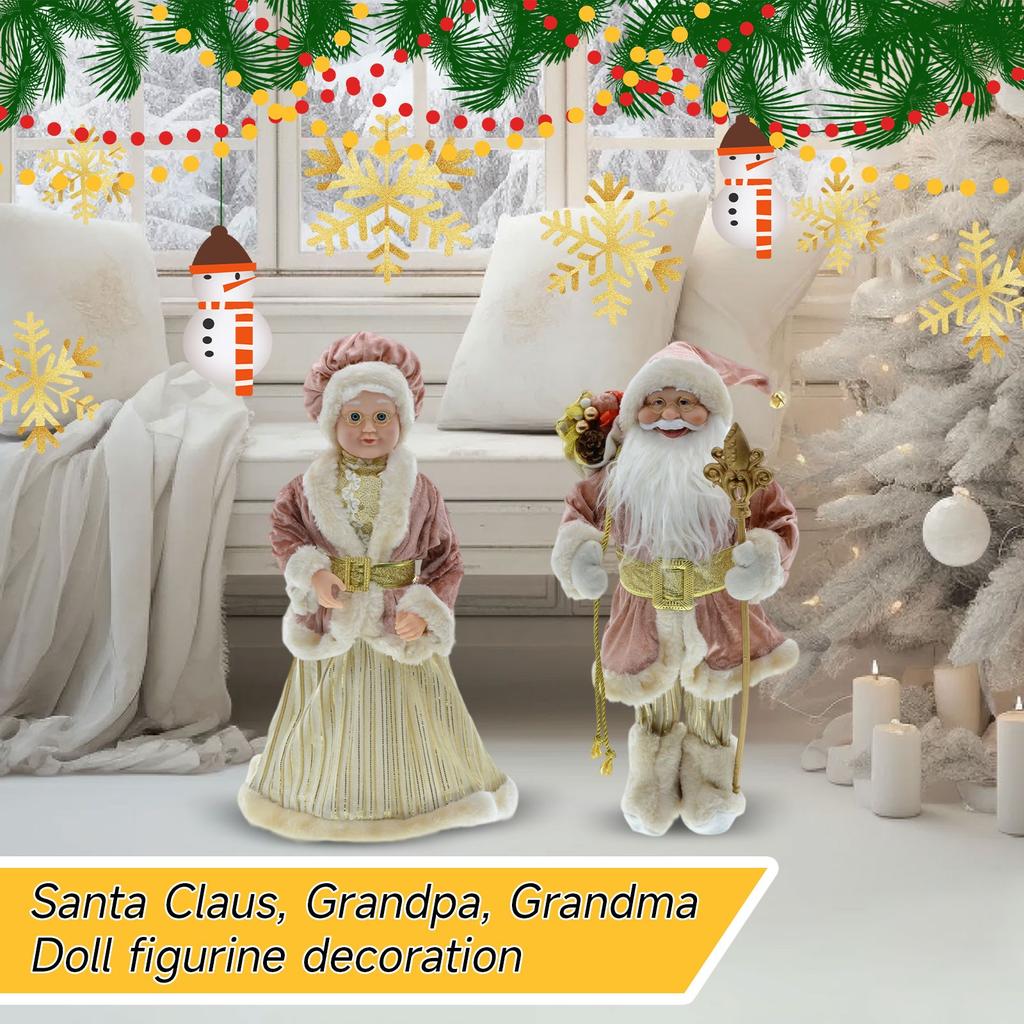 45cm  Christmas Grandpa Grandma Doll Doll Decoration Scene Arrangement