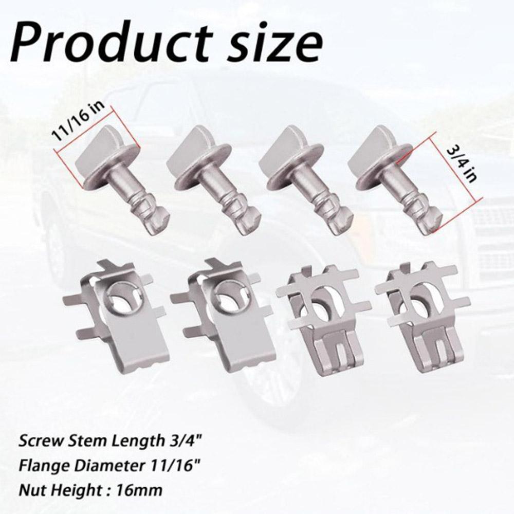 4 set W716006-S439 Engine Cover Retainers Hood Clips for Ford