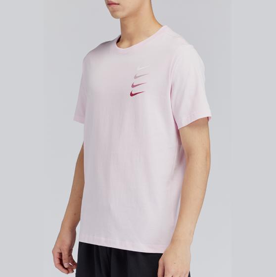 Nike Quadruple Swoosh Logo Sport Short Sleeve T-Shirt DC2716-630