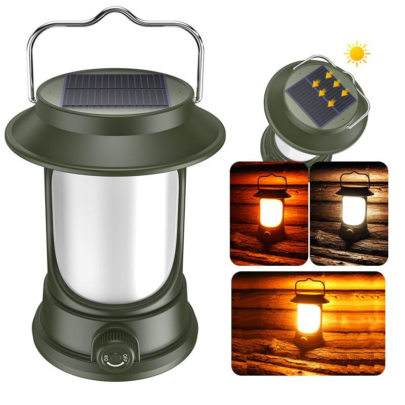 USB Rechargeable Camping Light Portable Camping Lanterns Hanging Tent Light 3000-5000K Stepless Dimming Outdoor Waterproof Torch