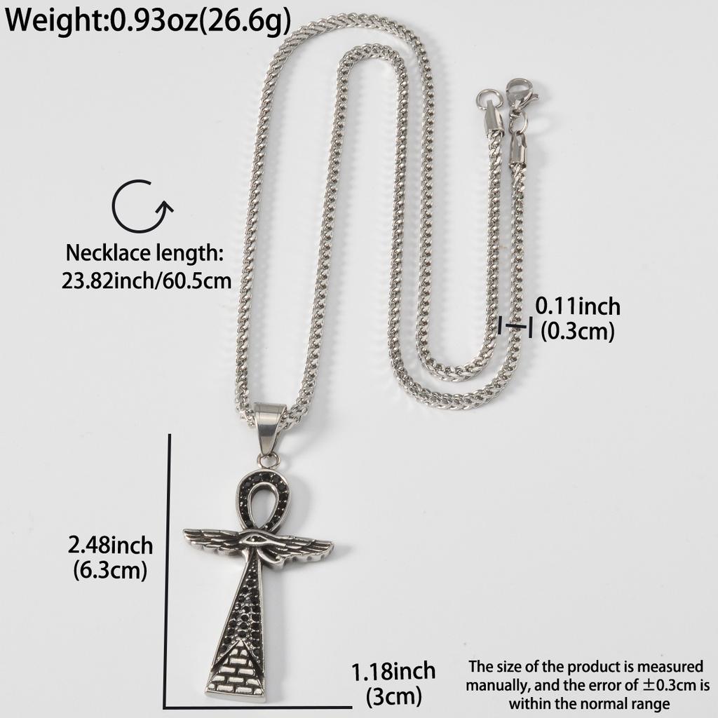 Mjolnir Pendant Necklace Stainless Steel Viking Thor Hammer Norse Mythology Gothic Jewelry Black Gift
