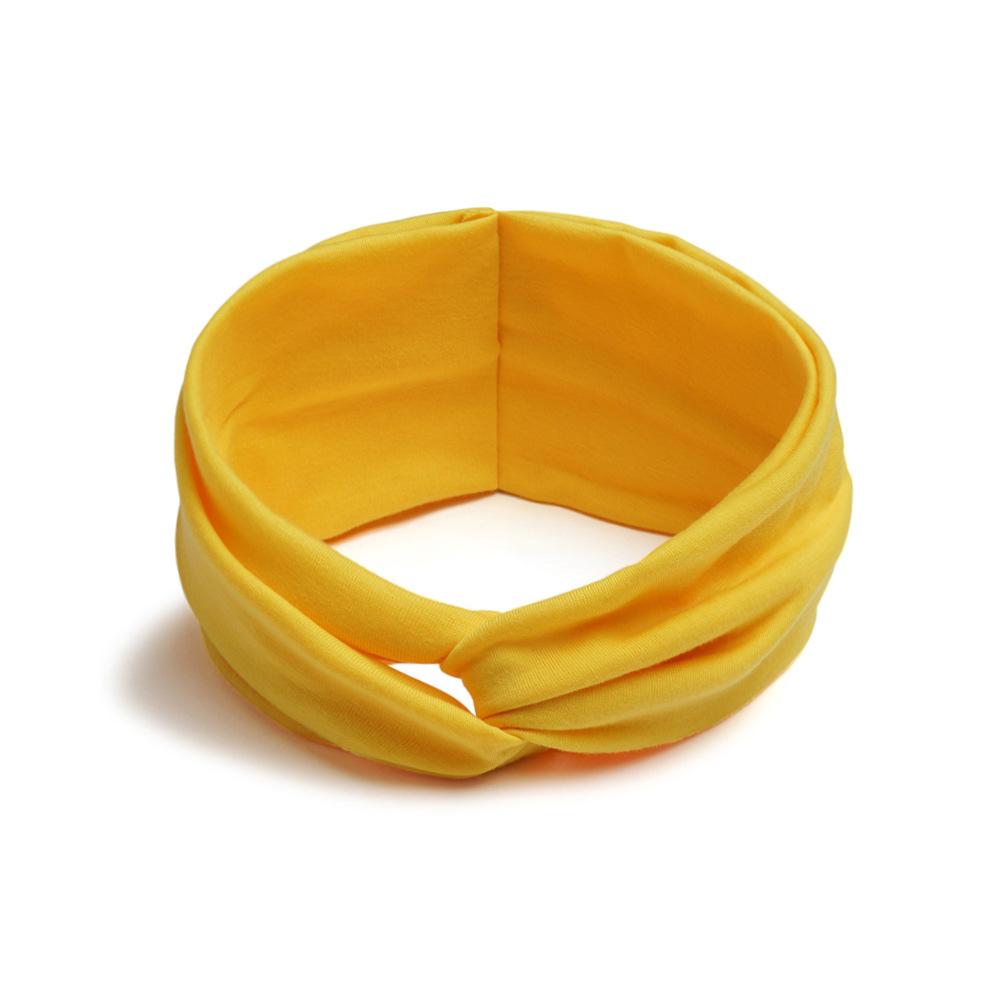 Breites gekreuztes Stirnband, einfarbiges Stretch-Sport-Yoga-Stirnband für Damen