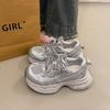 Versatile women's platform casual shoes spring and summer mesh breathable outdoor sports shoes