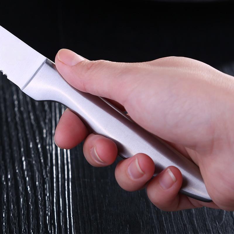 Steak Knife Stainless Steel Serrated Meat Cleaver Multifunctional Restaurant Chef's Knife