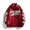 Source men's leather jacket American embroidered stand-up collar jacket men's and women's leather jacket jacket men's