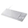 ELECOM Leggero Mechanical 50 Brown White Keyboard, Wired, Tenkeyless, N-Key Rollover, Million-Click High-Durability Switches, Switches, (TK-MC30UKTWH)