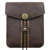Viking Design Faux Leather Waist Bag Hangable Drawstring Closure Retro Belt Bag Mini Portable Coin Purse Cosplay Props