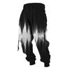 Men's Printed Casual Sports Pants Men's Fashion Lace-Up Fleece Sports Pants