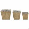 Maison Exclusive - Lits surélevés 3 pcs Osier avec doublure en PE