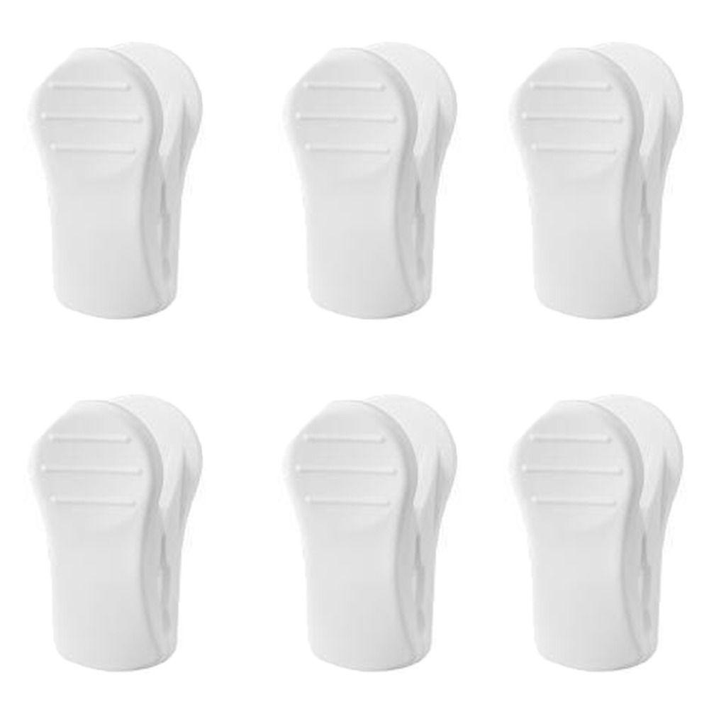 6 Pcs Non Slip Snack Bag Clip White Plastic Clips Easy To Use Plastic Hangers  Sticky Note