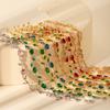 14 Colors Elegant Branch Bangles Luxury Crystal Sparkling Leaf Bracelets  Women