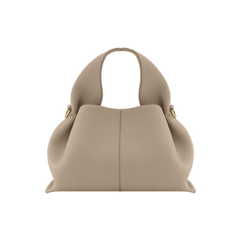 Knödel Wolken Tasche Neue Französische Nischen Design Handtasche Echte Ledertasche