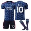 2025-26 Arsenal Away #10 EZE Sport Training Jersey Set with Socks Teens Kids Adults Football Kits