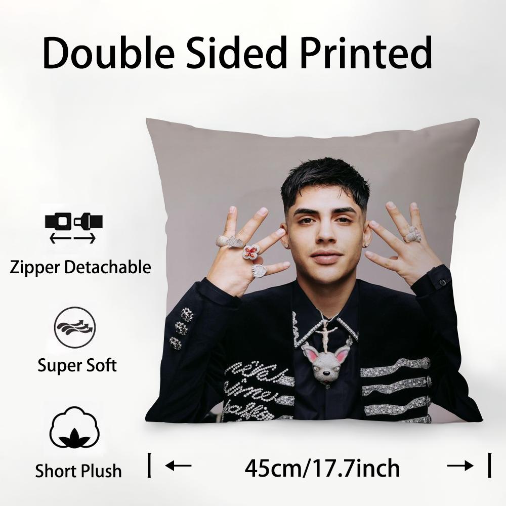 Floyy Menor & Cris Mj Pillow Case Plush Fabric Soft Double Sided Print Sofa Cushion Cover Throw Pillow Covers