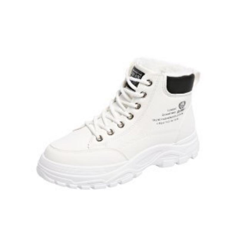 Hohe Baumwollstiefel für Damen, gefütterte und verdickte neue Winter-Schneestiefel, vielseitige Plüsch-Baumwollschuhe mit dicker Sohle für Damen