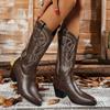 Large Size Cowboy Knight Medium Boots Pointed Boots Brown Boots Boots Boots Women