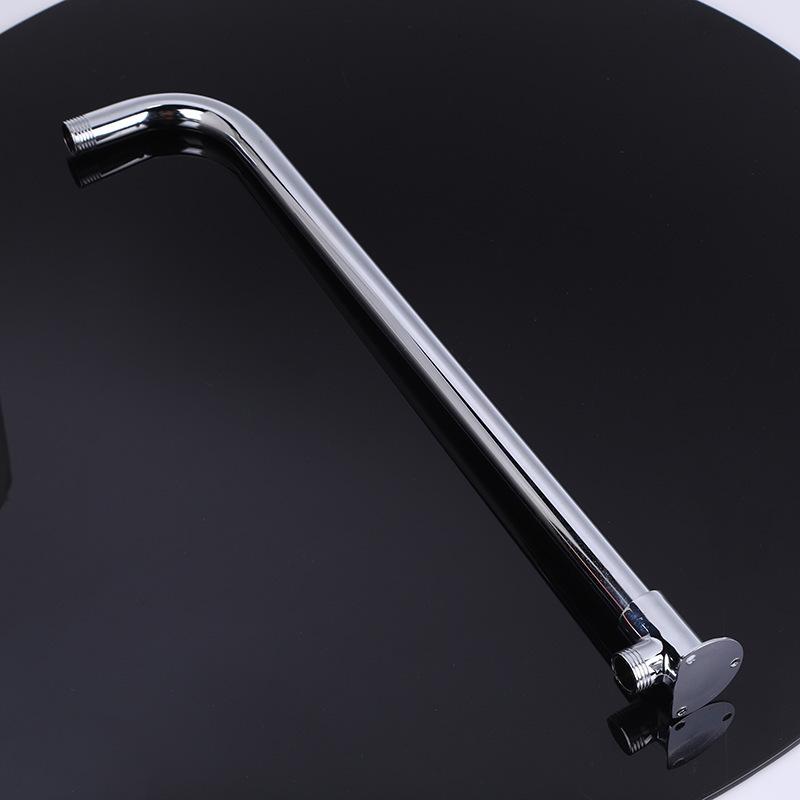 Support coudé pour pommeau de douche mural en acier inoxydable