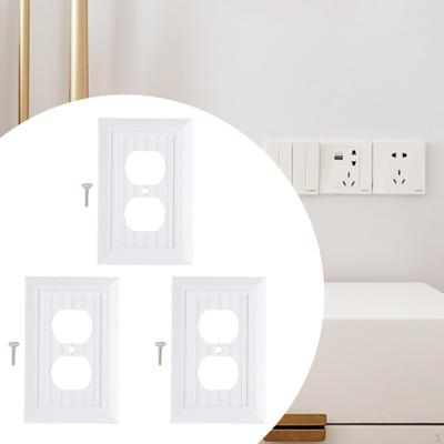 Pacote com 3 placas frontais de tomada elétrica, tampas de fácil instalação
