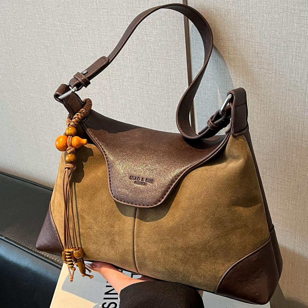 Underarm bag women's 2025 new Korean version of high-end fashion shoulder bag niche design retro messenger bag