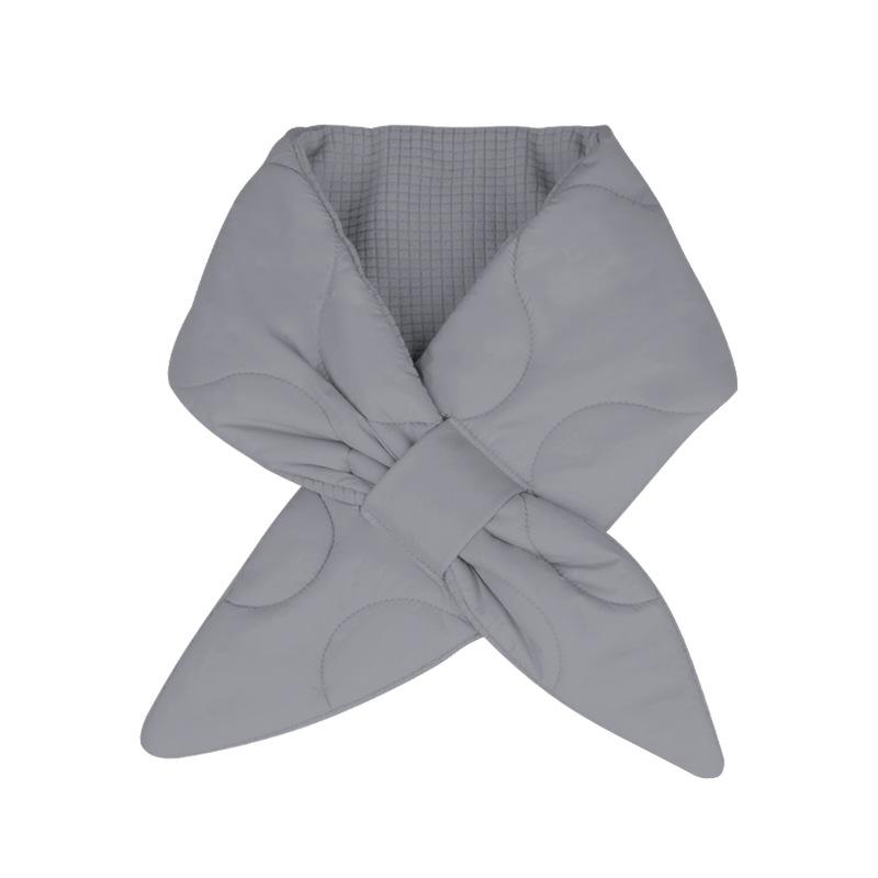 Korean Style Warm Scarf Winter Women's High-end Fashion Thick Solid Color Long European American Cross-border Down
