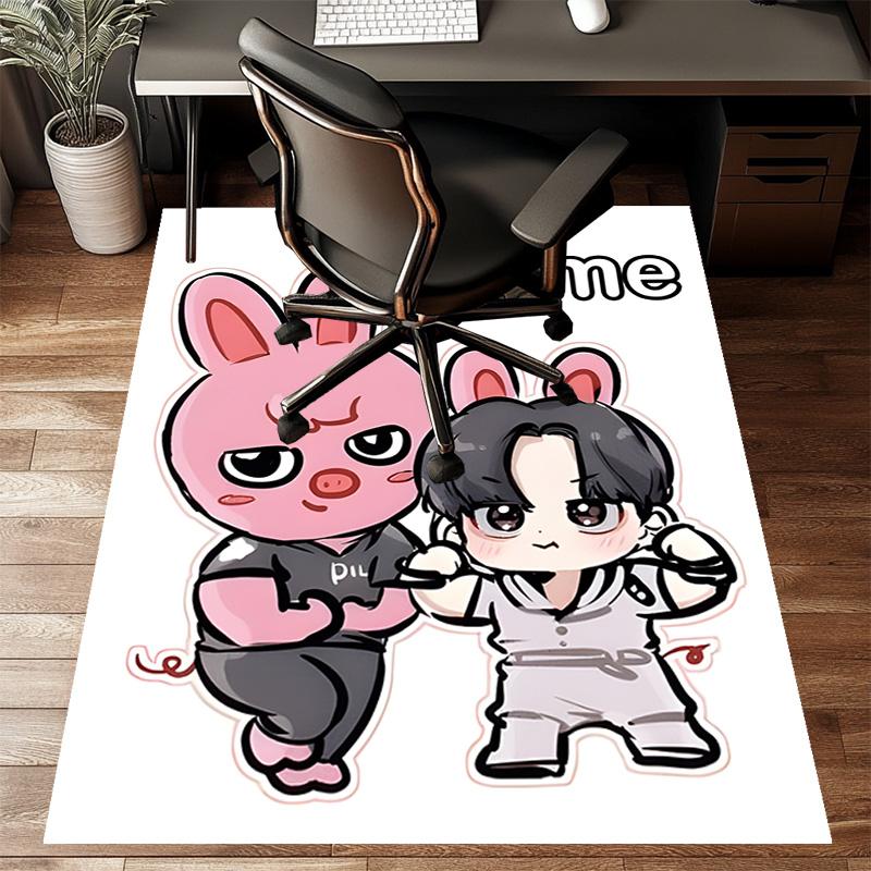Custom Kpop Team Mat Personalized Name, Polyester Washable Indoor Entryway Rug, Gift for Christmas, Easter, Thanksgiving Day